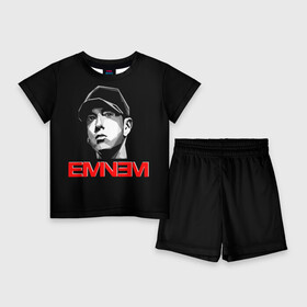 Детский костюм с шортами 3D с принтом Eminem в Тюмени,  |  | eminem | evil | ken kaniff | marshall bruce mathers iii | mm | rap | slim shady | маршалл брюс мэтерс iii | рэп | рэп рок | хип хоп | хорроркор | эминем