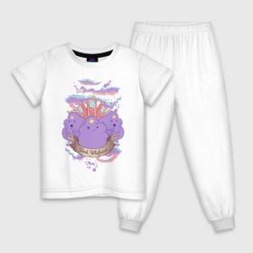 Детская пижама хлопок с принтом Принцесса Пупырка в Тюмени, 100% хлопок |  брюки и футболка прямого кроя, без карманов, на брюках мягкая резинка на поясе и по низу штанин
 | vdpartat | время приключений