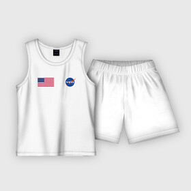 Детская пижама с шортами хлопок с принтом NASA в Тюмени,  |  | nasa | space | space x | илон маск | космос | наса