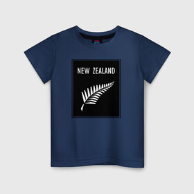 Детская футболка хлопок с принтом Регби. Новая Зеландия в Тюмени, 100% хлопок | круглый вырез горловины, полуприлегающий силуэт, длина до линии бедер | Тематика изображения на принте: rugby | регби | спорт | футбол