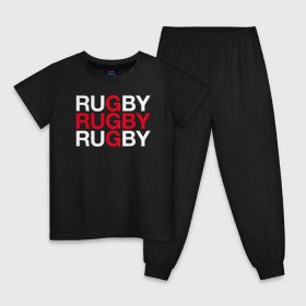 Детская пижама хлопок с принтом Rugby. Регби в Тюмени, 100% хлопок |  брюки и футболка прямого кроя, без карманов, на брюках мягкая резинка на поясе и по низу штанин
 | Тематика изображения на принте: 