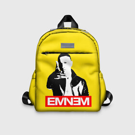 Детский рюкзак 3D с принтом Eminem в Тюмени, 100% полиэстер | лямки с регулируемой длиной, сверху петелька, чтобы рюкзак можно было повесить на вешалку. Основное отделение закрывается на молнию, как и внешний карман. Внутри дополнительный карман. По бокам два дополнительных кармашка | Тематика изображения на принте: eminem | evil | ken kaniff | marshall bruce mathers iii | mm | rap | slim shady | маршалл брюс мэтерс iii | рэп | рэп рок | хип хоп | хорроркор | эминем