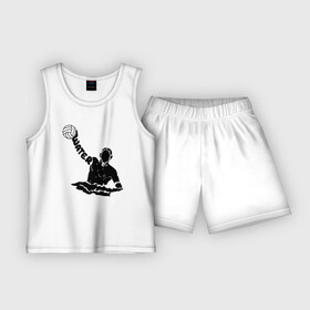Детская пижама с шортами хлопок с принтом Ватерполист в Тюмени,  |  | polo | water polo | вода | водное поло | водный спорт | плавание | пловец | поло | спорт