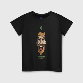 Детская футболка хлопок с принтом Макгрегор в Тюмени, 100% хлопок | круглый вырез горловины, полуприлегающий силуэт, длина до линии бедер | ufc | арт | без | бо | боец | бокс | конор | макгрегор | мма | правил | рисунок