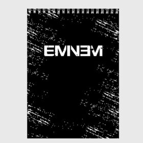 Скетчбук с принтом EMINEM в Тюмени, 100% бумага
 | 48 листов, плотность листов — 100 г/м2, плотность картонной обложки — 250 г/м2. Листы скреплены сверху удобной пружинной спиралью | eminem | rap | маршалл | музыка | музыкант | песни | реп | рэп | рэпер | хип хоп | эминем