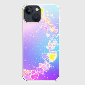 Чехол для iPhone 13 mini с принтом ЛЮБОВЬ ГРАДИЕНТ в Тюмени,  |  | heart | love is | valentines day | влюбленные | девушки | день святого валентина | любовь | пары | свадьба | сердце | счастье