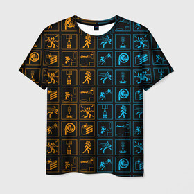 Мужская футболка 3D с принтом PORTAL в Тюмени, 100% полиэфир | прямой крой, круглый вырез горловины, длина до линии бедер | aperture laboratories | glados | portal | portal 2 | valve | гладос | портал | портал 2 | челл