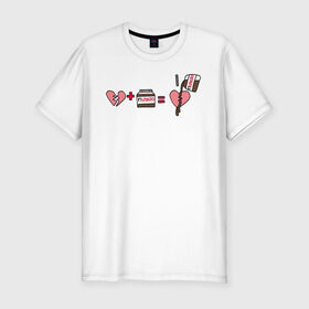 Мужская футболка хлопок Slim с принтом NUTELLA в Тюмени, 92% хлопок, 8% лайкра | приталенный силуэт, круглый вырез ворота, длина до линии бедра, короткий рукав | Тематика изображения на принте: 14 февраля | антивалентин | день святого  валентина | любовь | подарок