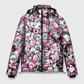 Мужская зимняя куртка 3D с принтом Ahegao валентинки в Тюмени, верх — 100% полиэстер; подкладка — 100% полиэстер; утеплитель — 100% полиэстер | длина ниже бедра, свободный силуэт Оверсайз. Есть воротник-стойка, отстегивающийся капюшон и ветрозащитная планка. 

Боковые карманы с листочкой на кнопках и внутренний карман на молнии. | 14 февраля | ahegao | anime | manga | аниме | ахегао | день святого валентина | любовь | манга | паттерн | розовый | сердечки | сердце