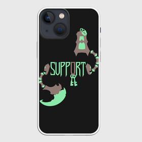 Чехол для iPhone 13 mini с принтом Support в Тюмени,  |  | jinx | kda | league | lol | moba | pentakill | riot | rise | rus | skins | варвик | варус | воин | легенд | лига | лол | маг | стрелок | танк | чемпион