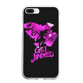 Чехол для iPhone 7Plus/8 Plus матовый с принтом Get Jinxed в Тюмени, Силикон | Область печати: задняя сторона чехла, без боковых панелей | jinx | kda | league | lol | moba | pentakill | riot | rise | rus | skins | варвик | варус | воин | легенд | лига | лол | маг | стрелок | танк | чемпион