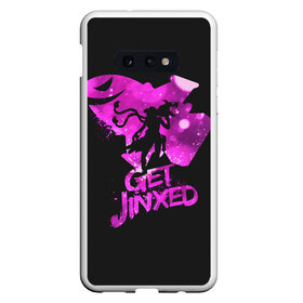 Чехол для Samsung S10E с принтом Get Jinxed в Тюмени, Силикон | Область печати: задняя сторона чехла, без боковых панелей | jinx | kda | league | lol | moba | pentakill | riot | rise | rus | skins | варвик | варус | воин | легенд | лига | лол | маг | стрелок | танк | чемпион