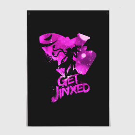 Постер с принтом Get Jinxed в Тюмени, 100% бумага
 | бумага, плотность 150 мг. Матовая, но за счет высокого коэффициента гладкости имеет небольшой блеск и дает на свету блики, но в отличии от глянцевой бумаги не покрыта лаком | jinx | kda | league | lol | moba | pentakill | riot | rise | rus | skins | варвик | варус | воин | легенд | лига | лол | маг | стрелок | танк | чемпион