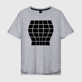 Мужская футболка хлопок Oversize с принтом Иллюзия большой груди в Тюмени, 100% хлопок | свободный крой, круглый ворот, “спинка” длиннее передней части | 3d | 3д | для девушек | иллюзия | иллюзия большой груди | обманка | подарок | прикол