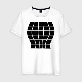 Мужская футболка хлопок с принтом Иллюзия большой груди в Тюмени, 100% хлопок | прямой крой, круглый вырез горловины, длина до линии бедер, слегка спущенное плечо. | Тематика изображения на принте: 3d | 3д | для девушек | иллюзия | иллюзия большой груди | обманка | подарок | прикол