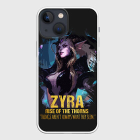 Чехол для iPhone 13 mini с принтом Zyra в Тюмени,  |  | jinx | kda | league | lol | moba | pentakill | riot | rise | rus | skins | варвик | варус | воин | легенд | лига | лол | маг | стрелок | танк | чемпион