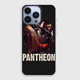 Чехол для iPhone 13 Pro с принтом Pantheon в Тюмени,  |  | Тематика изображения на принте: jinx | kda | league | lol | moba | pentakill | riot | rise | rus | skins | варвик | варус | воин | легенд | лига | лол | маг | стрелок | танк | чемпион