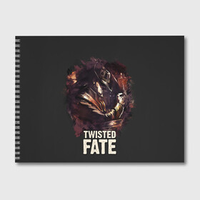 Альбом для рисования с принтом Twisted Fate в Тюмени, 100% бумага
 | матовая бумага, плотность 200 мг. | jinx | kda | league | lol | moba | pentakill | riot | rise | rus | skins | варвик | варус | воин | легенд | лига | лол | маг | стрелок | танк | чемпион