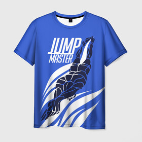 Мужская футболка 3D с принтом Jump master в Тюмени, 100% полиэфир | прямой крой, круглый вырез горловины, длина до линии бедер | cliff diving | dive | diving | swimming | плавание | прыжки в воду | спорт