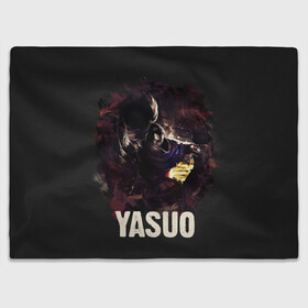 Плед 3D с принтом Yasuo в Тюмени, 100% полиэстер | закругленные углы, все края обработаны. Ткань не мнется и не растягивается | jinx | kda | league | lol | moba | pentakill | riot | rise | rus | skins | варвик | варус | воин | легенд | лига | лол | маг | стрелок | танк | чемпион