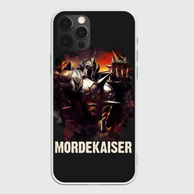 Чехол для iPhone 12 Pro с принтом Mordekaiser в Тюмени, силикон | область печати: задняя сторона чехла, без боковых панелей | Тематика изображения на принте: jinx | kda | league | lol | moba | pentakill | riot | rise | rus | skins | варвик | варус | воин | легенд | лига | лол | маг | стрелок | танк | чемпион