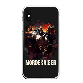 Чехол для iPhone XS Max матовый с принтом Mordekaiser в Тюмени, Силикон | Область печати: задняя сторона чехла, без боковых панелей | Тематика изображения на принте: jinx | kda | league | lol | moba | pentakill | riot | rise | rus | skins | варвик | варус | воин | легенд | лига | лол | маг | стрелок | танк | чемпион