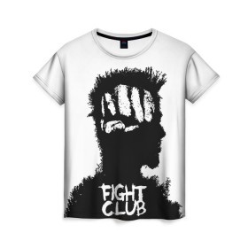 Женская футболка 3D с принтом Бойцовский клуб в Тюмени, 100% полиэфир ( синтетическое хлопкоподобное полотно) | прямой крой, круглый вырез горловины, длина до линии бедер | fight club | бойцовский клуб | бред | брэд | кино | пит | питт | финчер