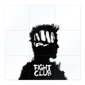 Магнитный плакат 3Х3 с принтом Бойцовский клуб в Тюмени, Полимерный материал с магнитным слоем | 9 деталей размером 9*9 см | fight club | бойцовский клуб | бред | брэд | кино | пит | питт | финчер