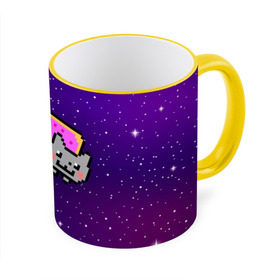 Кружка с полной запечаткой с принтом Nyan Cat в Тюмени, керамика | ёмкость 330 мл | Тематика изображения на принте: cat | meme | nyan cat | space | youtube | животное | звезды | интернет | космос | кошка | мем | прикол | радуга | юмор | ютуб