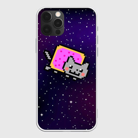 Чехол для iPhone 12 Pro Max с принтом Nyan Cat в Тюмени, Силикон |  | Тематика изображения на принте: cat | meme | nyan cat | space | youtube | животное | звезды | интернет | космос | кошка | мем | прикол | радуга | юмор | ютуб