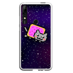 Чехол для Honor P Smart Z с принтом Nyan Cat в Тюмени, Силикон | Область печати: задняя сторона чехла, без боковых панелей | cat | meme | nyan cat | space | youtube | животное | звезды | интернет | космос | кошка | мем | прикол | радуга | юмор | ютуб