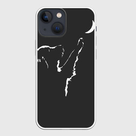 Чехол для iPhone 13 mini с принтом Лунопёс в Тюмени,  |  | Тематика изображения на принте: 3d | волк | луна | пёс | принт | с луной | с принтом | с принтом собаки | с собакой | собака