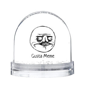 Снежный шар с принтом Gusta Meme в Тюмени, Пластик | Изображение внутри шара печатается на глянцевой фотобумаге с двух сторон | gusta memes. meme. мемы | me | густа мем. смешные ли | ми | мне | нравится