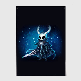 Постер с принтом Hollow Knight в Тюмени, 100% бумага
 | бумага, плотность 150 мг. Матовая, но за счет высокого коэффициента гладкости имеет небольшой блеск и дает на свету блики, но в отличии от глянцевой бумаги не покрыта лаком | grimm | hallounest | heart of nightmare | hollow knight | hornet | knight | quirrell | silksong | гримм | квиррел | рыцарь | халлоунест | холлоу найт | хорнет