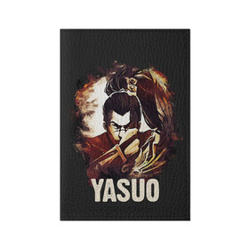 Обложка для паспорта матовая кожа с принтом Yasuo в Тюмени, натуральная матовая кожа | размер 19,3 х 13,7 см; прозрачные пластиковые крепления | Тематика изображения на принте: jinx | kda | league | lol | moba | pentakill | riot | rise | rus | skins | варвик | варус | воин | легенд | лига | лол | маг | стрелок | танк | чемпион