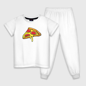 Детская пижама хлопок с принтом Пицца Пицца Пицца !!!! Pizza в Тюмени, 100% хлопок |  брюки и футболка прямого кроя, без карманов, на брюках мягкая резинка на поясе и по низу штанин
 | pizza | для девушек | для парней | еда | италия | итальянская еда | колбаса | пицца | пицца с салями | пицца с сыром | подарок | с намеком | салями | сыр | тесто