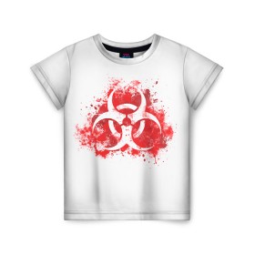 Детская футболка 3D с принтом Plague Inc. в Тюмени, 100% гипоаллергенный полиэфир | прямой крой, круглый вырез горловины, длина до линии бедер, чуть спущенное плечо, ткань немного тянется | Тематика изображения на принте: 2019 | biohazard | china | game | ncov | plague | virus | warning | вирус | игра | китай