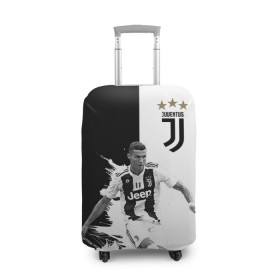 Чехол для чемодана 3D с принтом Cristiano Ronaldo в Тюмени, 86% полиэфир, 14% спандекс | двустороннее нанесение принта, прорези для ручек и колес | cristiano ronaldo | кри ро | криш | роналдо | футбол | юве | ювентус