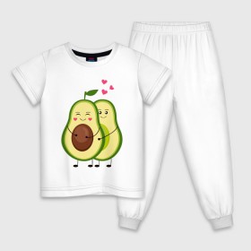 Детская пижама хлопок с принтом Влюбленные Веганы Авокадо в Тюмени, 100% хлопок |  брюки и футболка прямого кроя, без карманов, на брюках мягкая резинка на поясе и по низу штанин
 | 14 февраля | avocado | based | plant | vegan | авокадо | валентина | веган | влюбленный | день | диета | для девочек | для фитнеса | женская | зож | кето | кето диета | купить | мужская | с авокадо | с принтом | фитнес