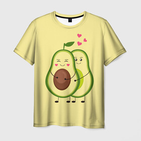 Мужская футболка 3D с принтом Влюбленные Веганы Авокадо в Тюмени, 100% полиэфир | прямой крой, круглый вырез горловины, длина до линии бедер | 14 февраля | avocado | based | plant | vegan | авокадо | валентина | веган | влюбленный | день | диета | для девочек | для фитнеса | женская | зож | кето | кето диета | купить | мужская | с авокадо | с принтом | фитнес