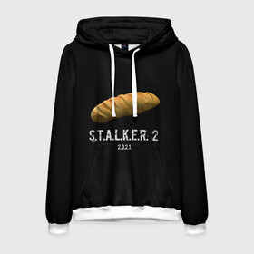 Мужская толстовка 3D с принтом STALKER 2 Батон в Тюмени, 100% полиэстер | двухслойный капюшон со шнурком для регулировки, мягкие манжеты на рукавах и по низу толстовки, спереди карман-кенгуру с мягким внутренним слоем. | Тематика изображения на принте: mem | metro | stalker | stalker 2 | еда | игра | из игры | мем | метро 2033 | прикол | сталкер | сталкер 2 | сталкер батон | хлеб | юмор