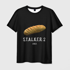 Мужская футболка 3D с принтом STALKER 2 Батон в Тюмени, 100% полиэфир | прямой крой, круглый вырез горловины, длина до линии бедер | Тематика изображения на принте: mem | metro | stalker | stalker 2 | еда | игра | из игры | мем | метро 2033 | прикол | сталкер | сталкер 2 | сталкер батон | хлеб | юмор