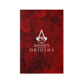 Обложка для паспорта матовая кожа с принтом Assassin’s Creed Origins в Тюмени, натуральная матовая кожа | размер 19,3 х 13,7 см; прозрачные пластиковые крепления | Тематика изображения на принте: 