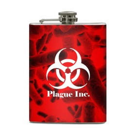 Фляга с принтом PLAGUE INC. в Тюмени, металлический корпус | емкость 0,22 л, размер 125 х 94 мм. Виниловая наклейка запечатывается полностью | molecule | plague inc | абстракция | бактерии | вирус | клетки | медицина | микробы | молекулы | наука | нейрон | нейроны | планета | текстура | текстуры | формула