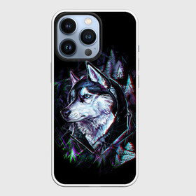 Чехол для iPhone 13 Pro с принтом Волк в Тюмени,  |  | animal | djkr | woolf | волк | кэжуал | синий волк | синий принт