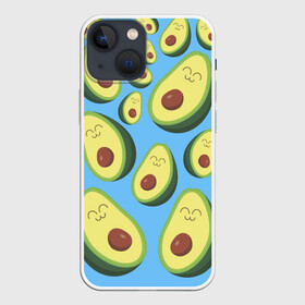 Чехол для iPhone 13 mini с принтом Авокадо паттерн в Тюмени,  |  | avocado | vegan | vegetarian | авокадо | веган | вегетарианство