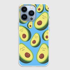 Чехол для iPhone 13 Pro с принтом Авокадо паттерн в Тюмени,  |  | Тематика изображения на принте: avocado | vegan | vegetarian | авокадо | веган | вегетарианство