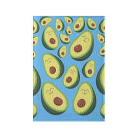 Обложка для паспорта матовая кожа с принтом Авокадо паттерн в Тюмени, натуральная матовая кожа | размер 19,3 х 13,7 см; прозрачные пластиковые крепления | Тематика изображения на принте: avocado | vegan | vegetarian | авокадо | веган | вегетарианство