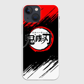 Чехол для iPhone 13 mini с принтом Kimetsu no Yaiba полосатость в Тюмени,  |  | demon slayer | demon slayer: kimetsu no yaiba | kimetsu | kimetsu no yaiba | nezuko | slayer | tanjiro | клинок рассекающий демонов | незуко | танджиро | шинобу кочо