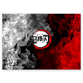 Поздравительная открытка с принтом Japanese hierogliphes Steam в Тюмени, 100% бумага | плотность бумаги 280 г/м2, матовая, на обратной стороне линовка и место для марки
 | demon slayer | demon slayer: kimetsu no yaiba | kimetsu | kimetsu no yaiba | nezuko | slayer | tanjiro | клинок рассекающий демонов | незуко | танджиро | шинобу кочо
